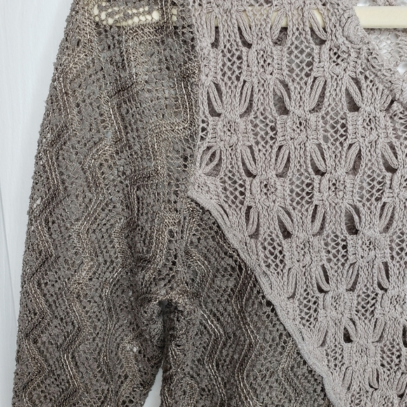 Chicos Nora Texture Mix Modern Pullover Top Sweater Asymmetrical Hem Small 1 - Picture 13 of 16